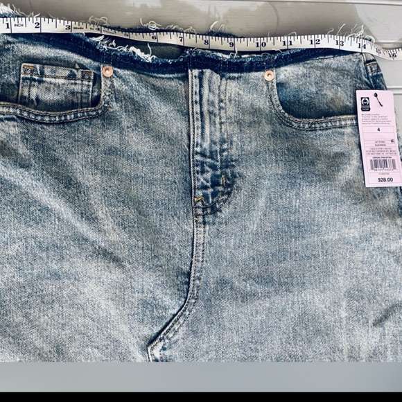 Wild Fable Frayed Denim Maxi Jean Skirt Womens 4 Blue Front Slit Casual NWT - Picture 10 of 10